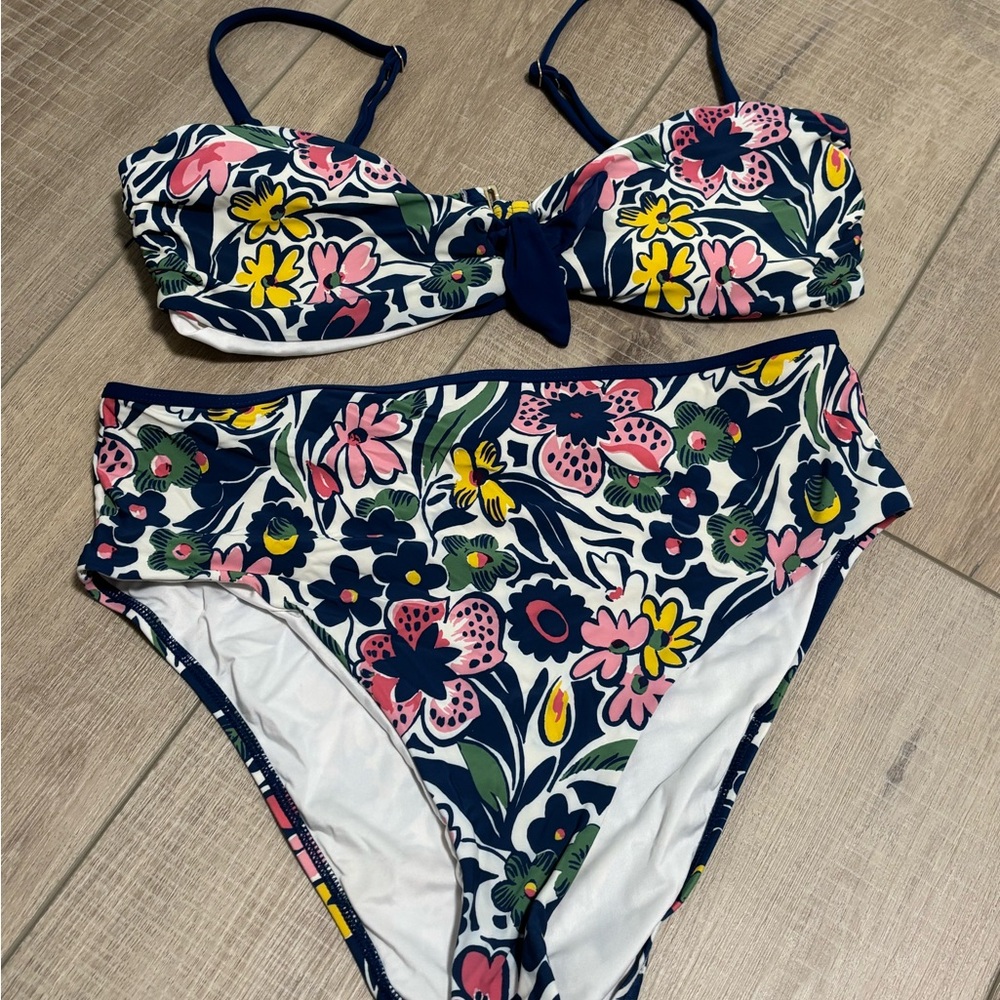 Roller Rabbit Floral Bikini with High-Waisted Bottoms